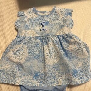 LPGA Baby Dress in Blue and White Floral